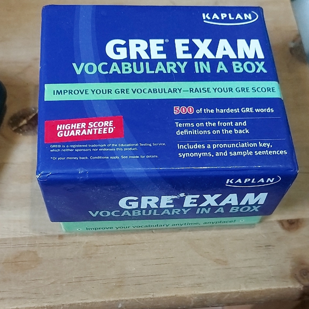 Kaplan GRE Exam Vocabulary Box - Blue and Green